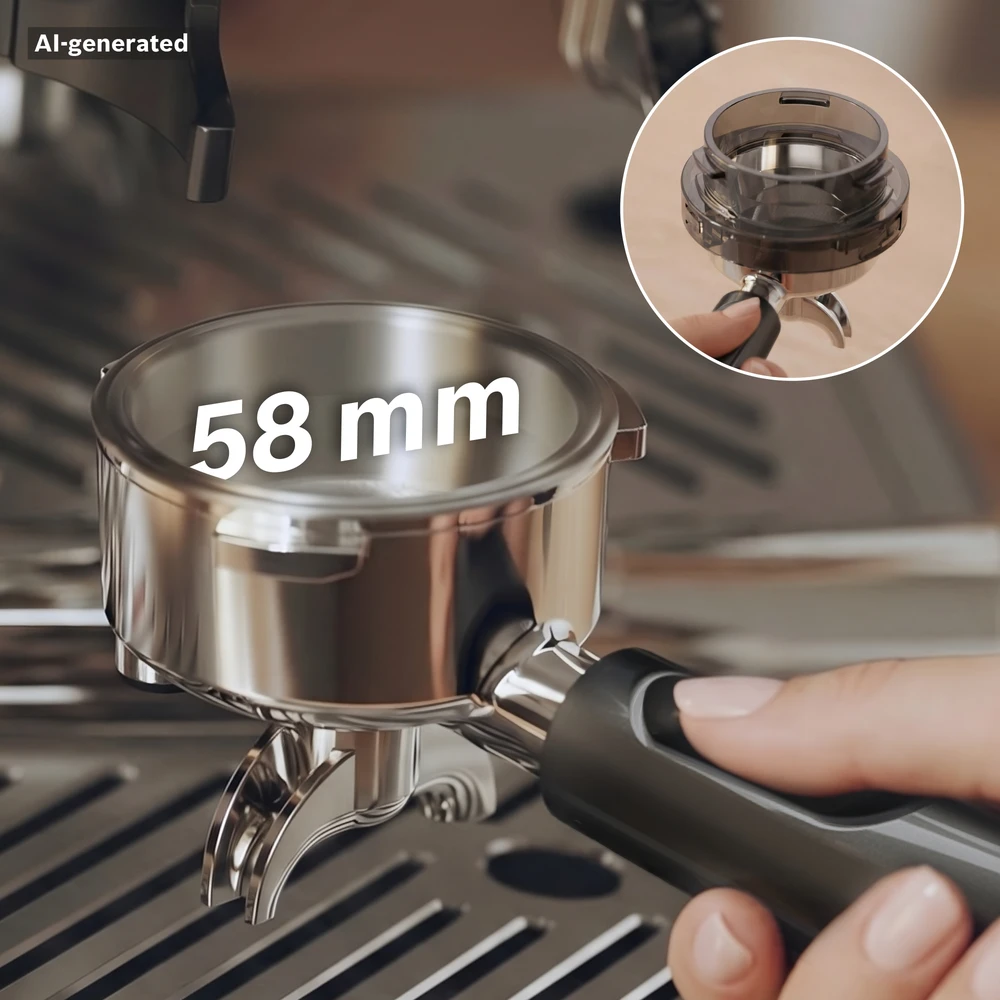 Bosch PFE401B3 Serija 4, Semi Automatic , HomeCafé Series 4, Nerūdijančio plieno