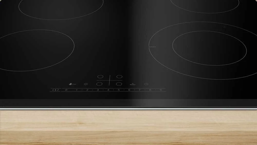 Bosch PKF675FP2E Serija 6, Elektrinė kaitlentė, 60 cm, kaitlentė su plieniniu rėmu