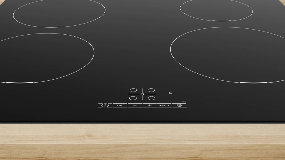 Bosch PUE611BB6E Serija 4, Indukcinė kaitlentė, 60 cm, kaitlentė be rėmo
