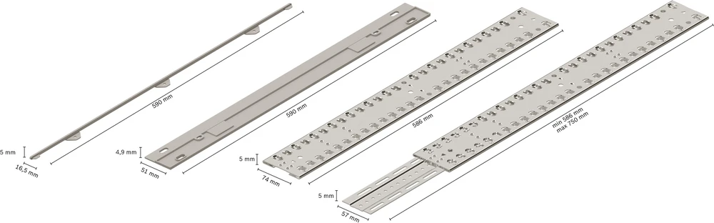 Bosch SGZ8BI00 jungiamasis bėgelis atskiriems baldams