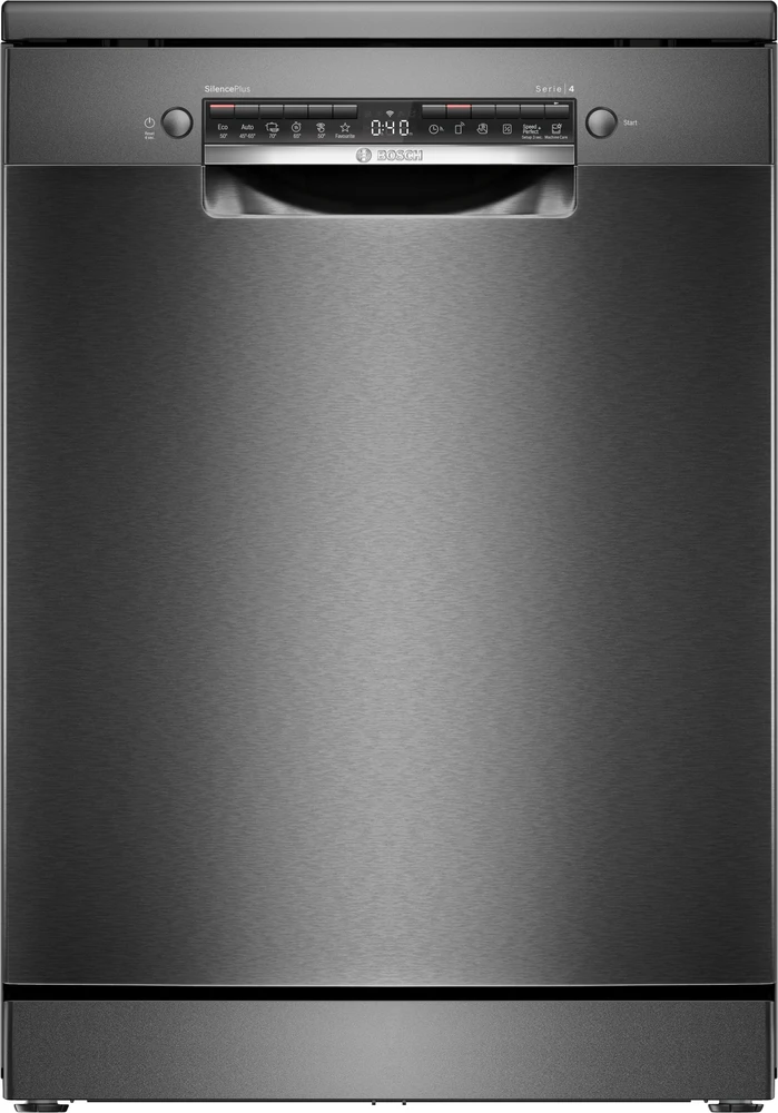 Laisvai statoma indaplovė Bosch SMS4EMC06E, 60 cm, Juoda
