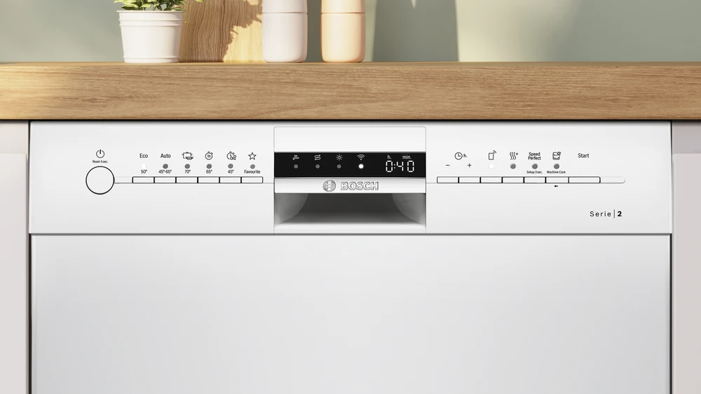 Bosch SMU2IVW80E Serija 2, Indaplovė, montuojama iš apačios, 60 cm, Balta