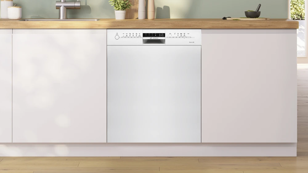 Bosch SMU2IVW80E Serija 2, Indaplovė, montuojama iš apačios, 60 cm, Balta