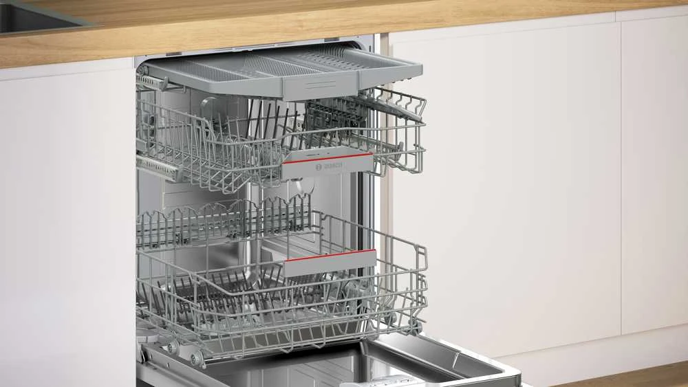 Bosch SMU4ECW28E Serija 4, Indaplovė, montuojama iš apačios, 60 cm, Balta
