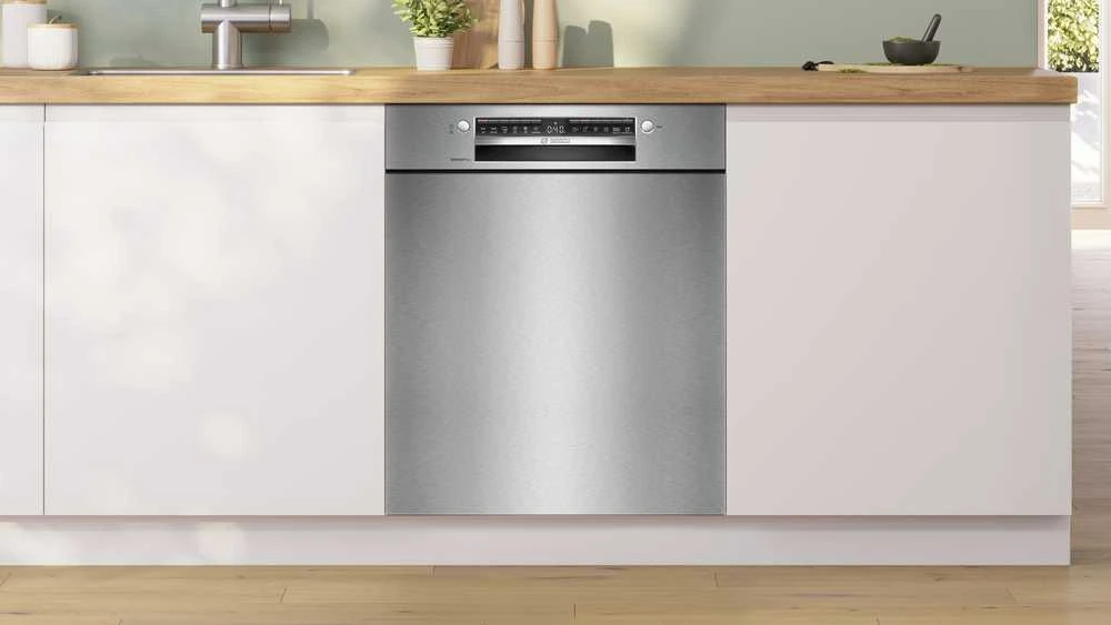 Bosch SMU4HKS12E Serija 4, Indaplovė, montuojama iš apačios, 60 cm, Šlifuotas plienas