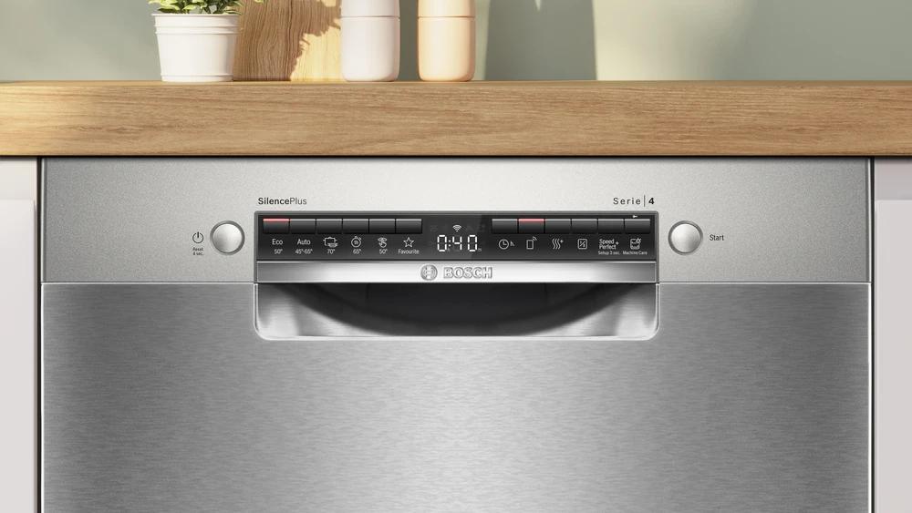 Bosch SMU4HMI00S Serija 4, Indaplovė, montuojama iš apačios, 60 cm, Šlifuotas plienas su apsauga nuo pirštų atspaudų