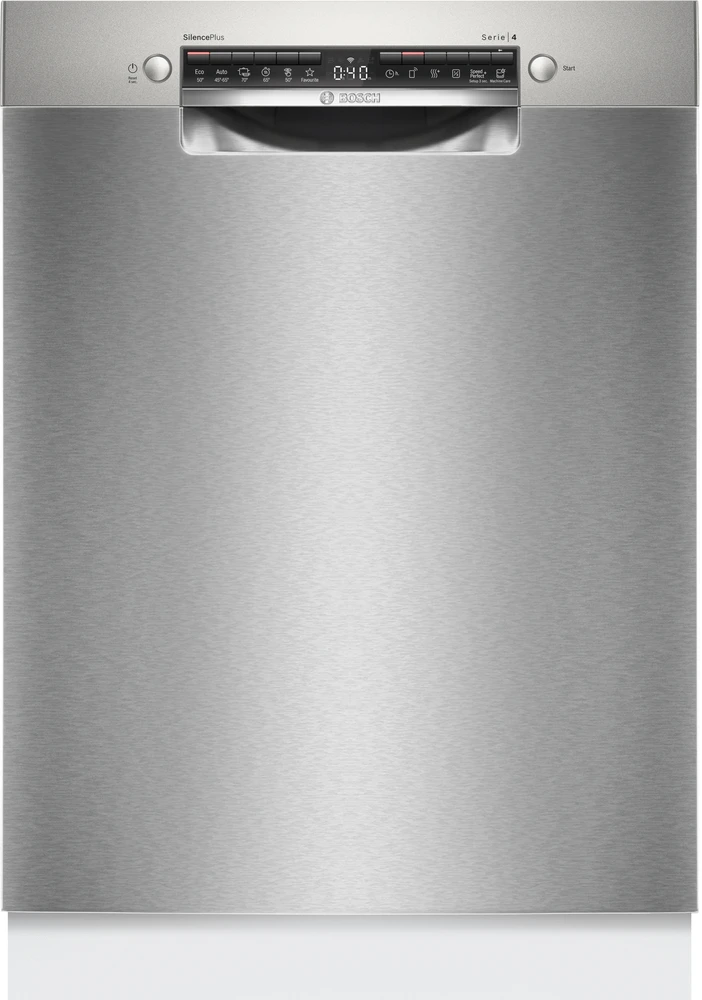 Bosch SMU4HMI00S Serija 4, Indaplovė, montuojama iš apačios, 60 cm, Šlifuotas plienas su apsauga nuo pirštų atspaudų