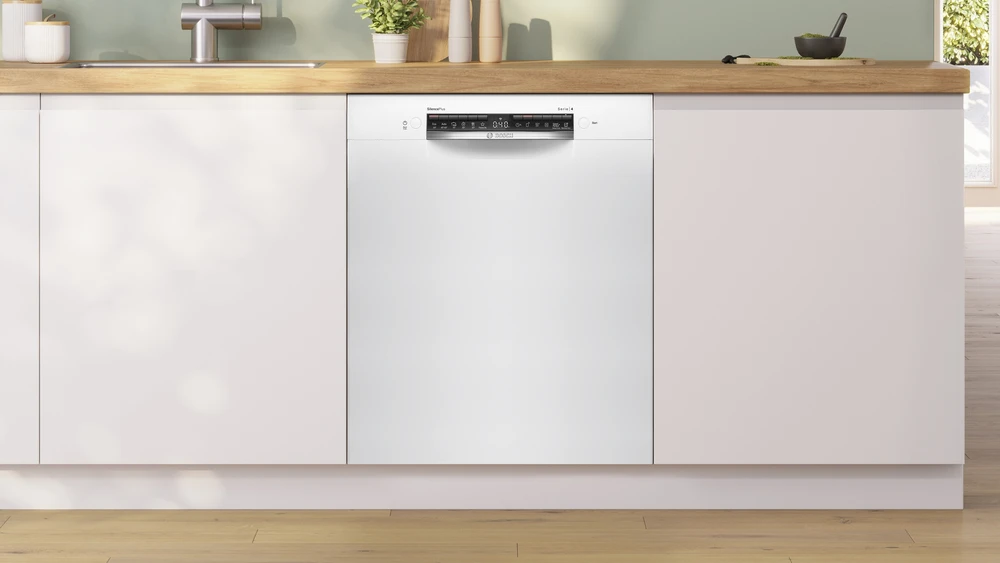 Bosch SMU4HMW01S Serija 4, Indaplovė, montuojama iš apačios, 60 cm, Balta