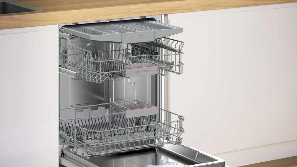 Bosch SMU4HVW14E Serija 4, Indaplovė, montuojama iš apačios, 60 cm, Balta