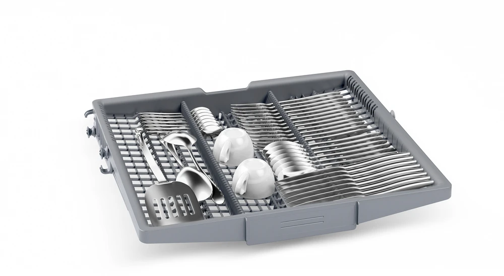 Bosch SMU6ZCS10S Serija 6, Indaplovė, montuojama iš apačios, 60 cm, Šlifuotas plienas