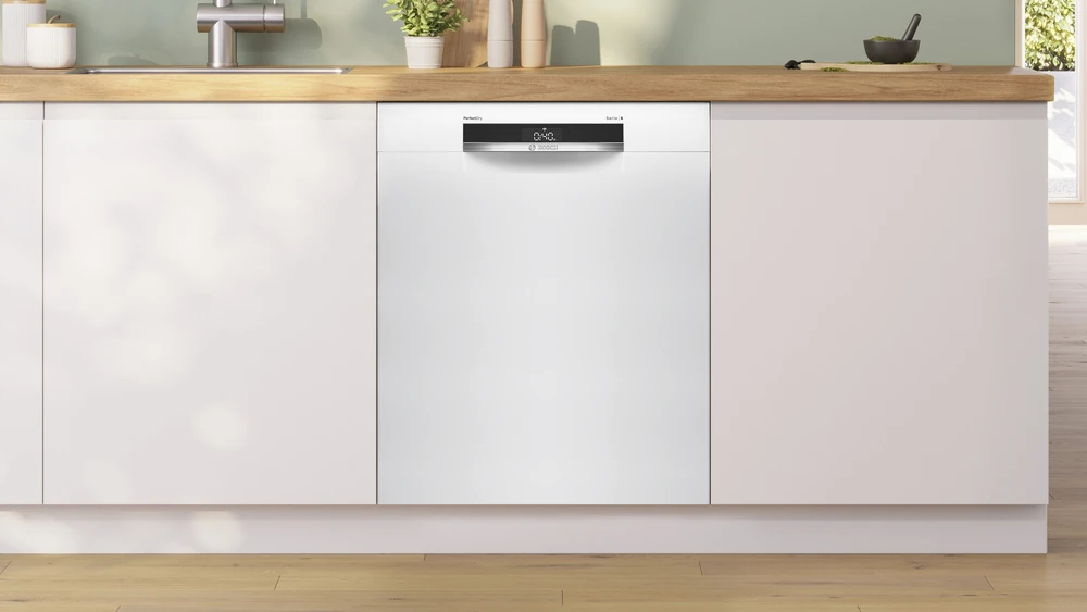 Bosch SMU6ZCW71S Serija 6, Indaplovė, montuojama iš apačios, 60 cm, Balta