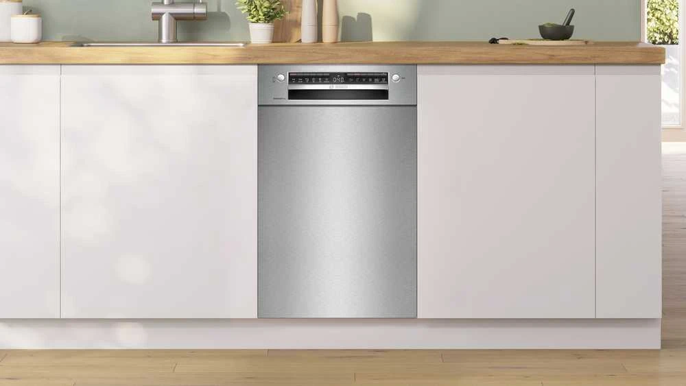 Bosch SPU4HMS13E Serija 4, Indaplovė, montuojama iš apačios, 45 cm, Šlifuotas plienas