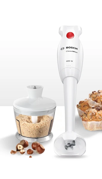 Bosch MSM14200 Rankinis trintuvas, CleverMixx, 400 W, Baltas, giliai raudona