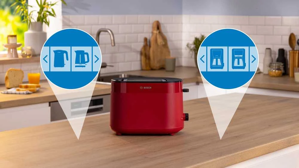 Sumuštinių keptuvas Bosch TAT2M124 Kompaktinis skrudintuvas, MyMoment, Raudona