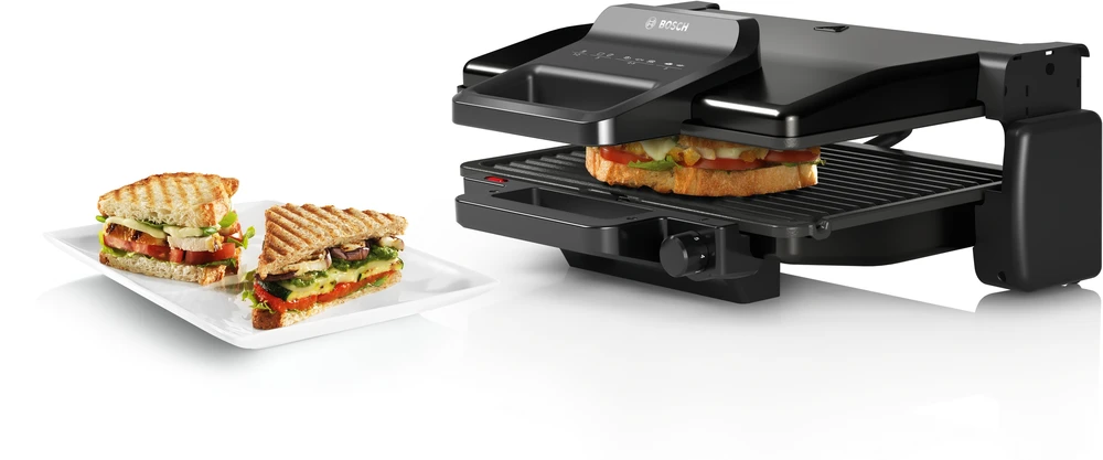 Virtuvinės svarstyklės Bosch | TCG3323 | Contact grill | 2000 W | Juodas