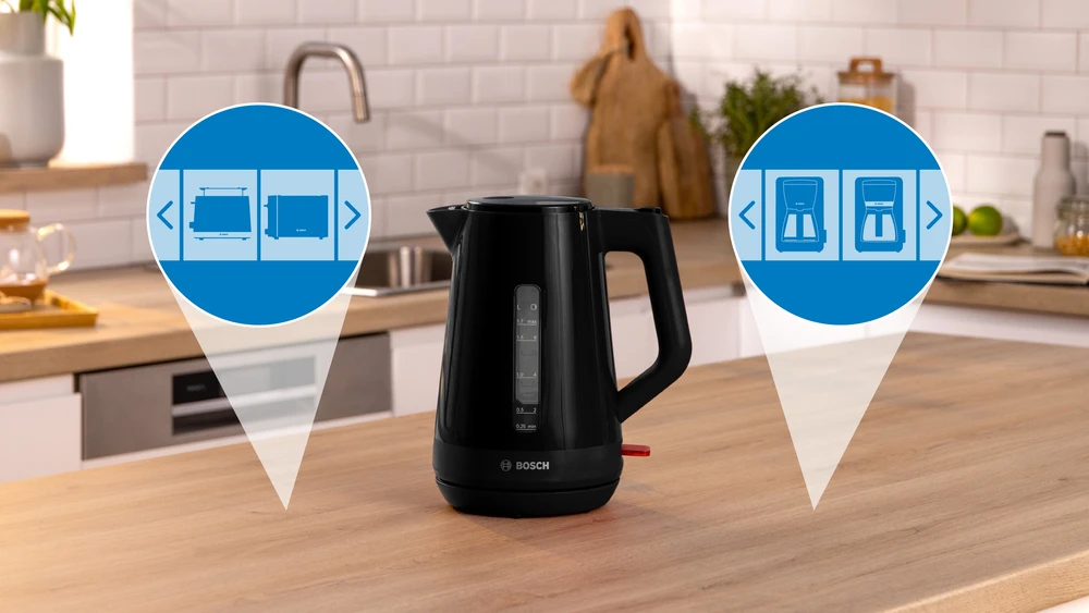 Virdulys Bosch TWK1M123 MyMoment 1,7 l, Juodas