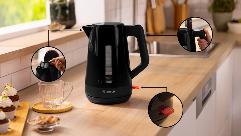Virdulys Bosch TWK1M123 MyMoment 1,7 l, Juodas