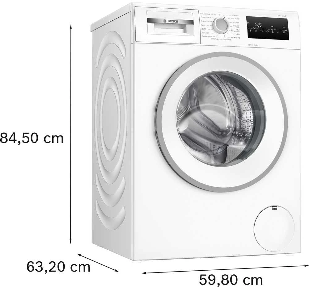 Skalbimo mašina Bosch WAN2829SSN Serija 4, Skalbyklė, pakraunama iš priekio, 9kg, maks. 1400 aps./min.