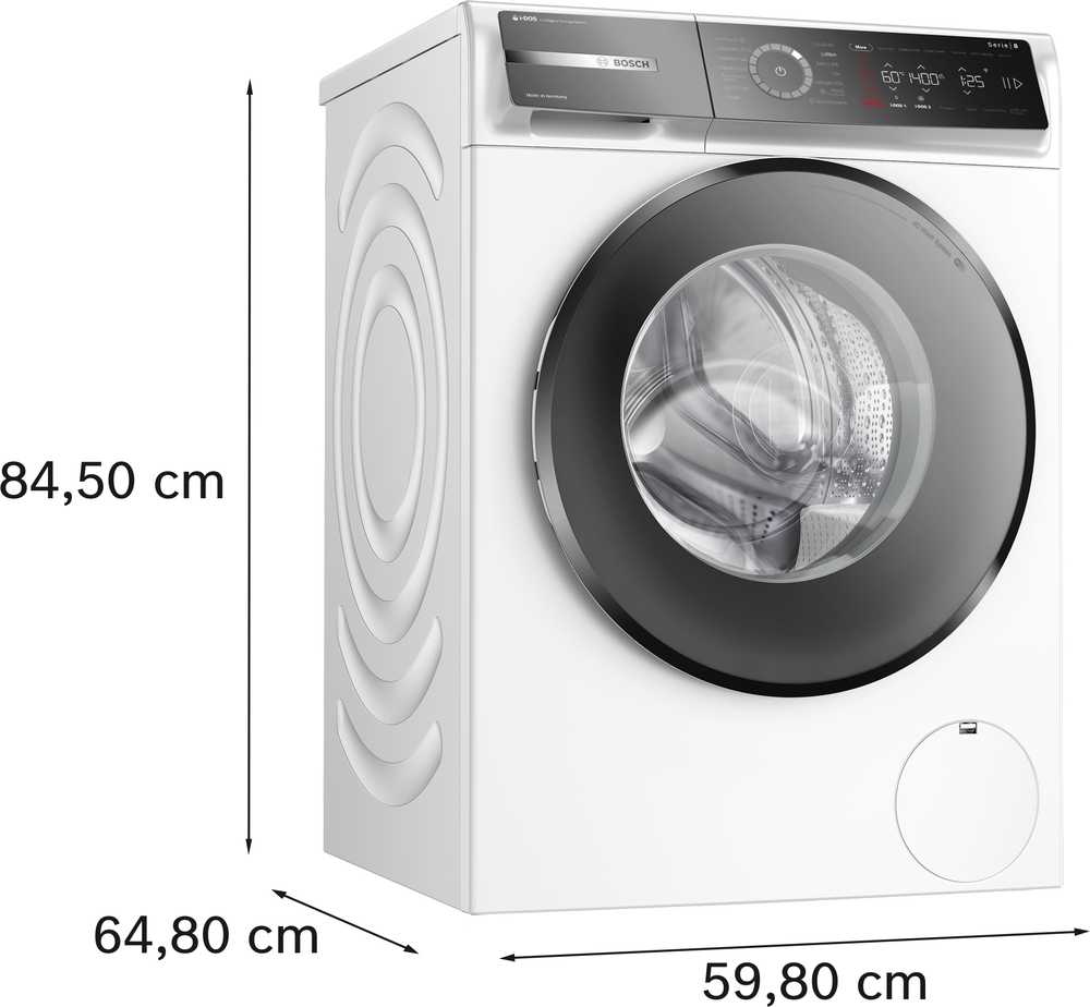 Skalbimo mašina Bosch WGB244A0SN Serija 8, Skalbyklė, pakraunama iš priekio, 9kg, maks. 1400 aps./min.