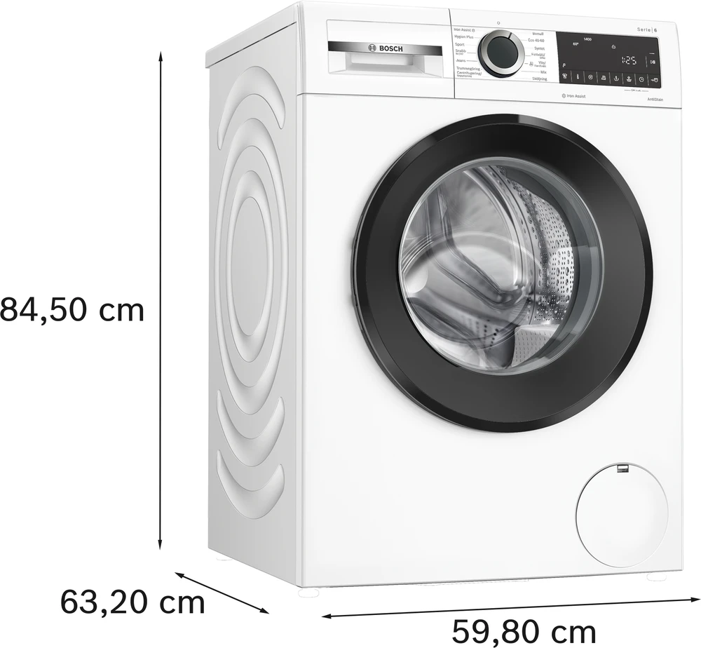 Skalbimo mašina Bosch WGG244ZTSN Serija 6, Skalbyklė, pakraunama iš priekio, 9kg, maks. 1400 aps./min.