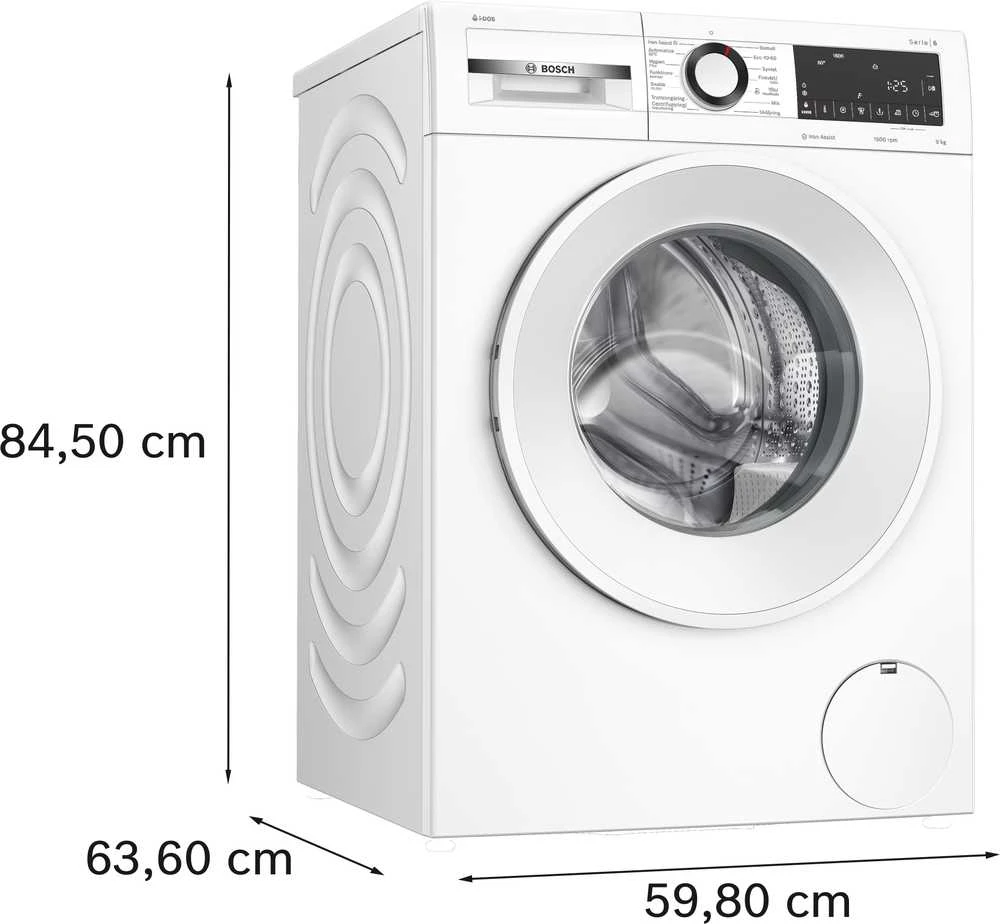 Skalbimo mašina Bosch WGG246F1SN Serija 6, Skalbyklė, pakraunama iš priekio, 9kg, maks. 1600 aps./min.