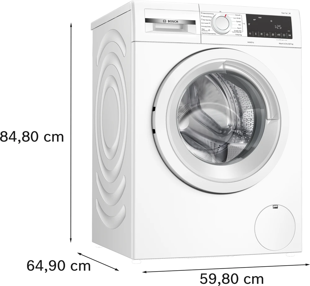 Skalbyklė - džiovyklė Bosch WNA144VLSN  9/5kg.