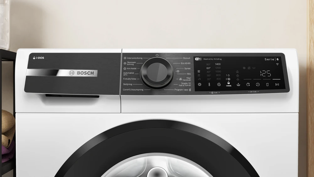 Bosch WNG254AJSN Serija 6, Skalbyklė-džiovyklė, 10.5/6kg, maks. 1400 aps./min.