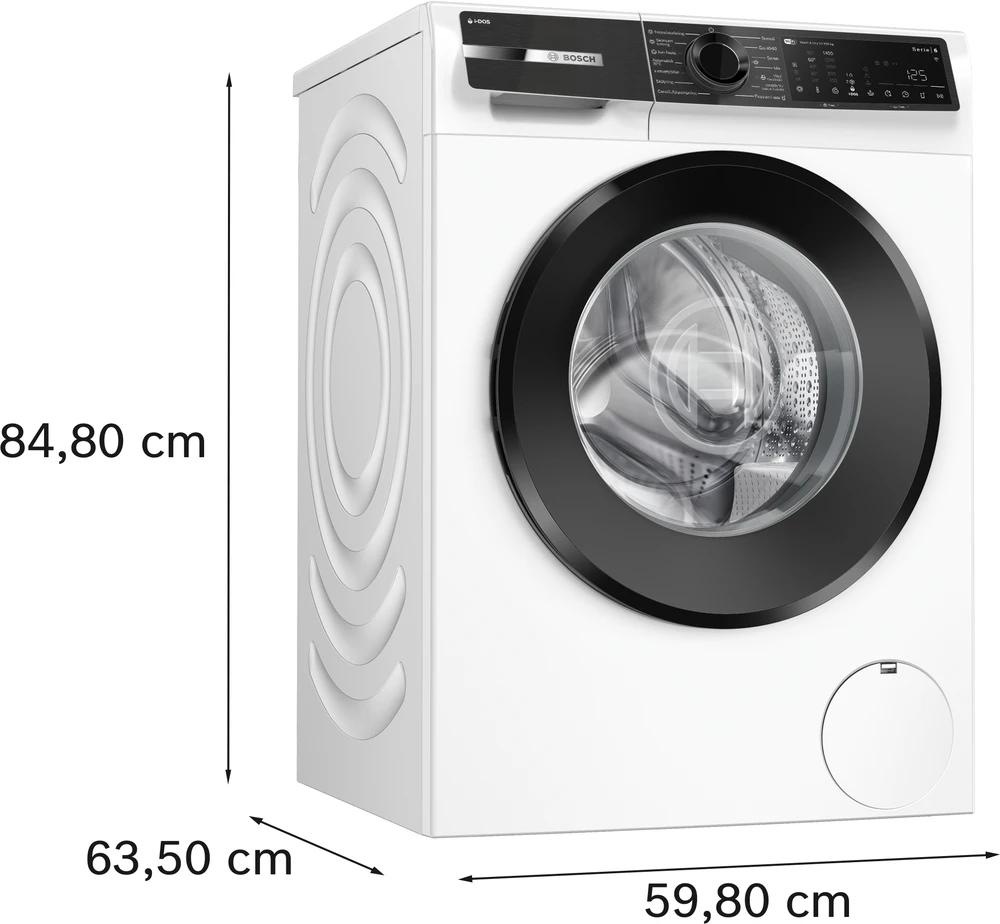 Bosch WNG254AJSN Serija 6, Skalbyklė-džiovyklė, 10.5/6kg, maks. 1400 aps./min.