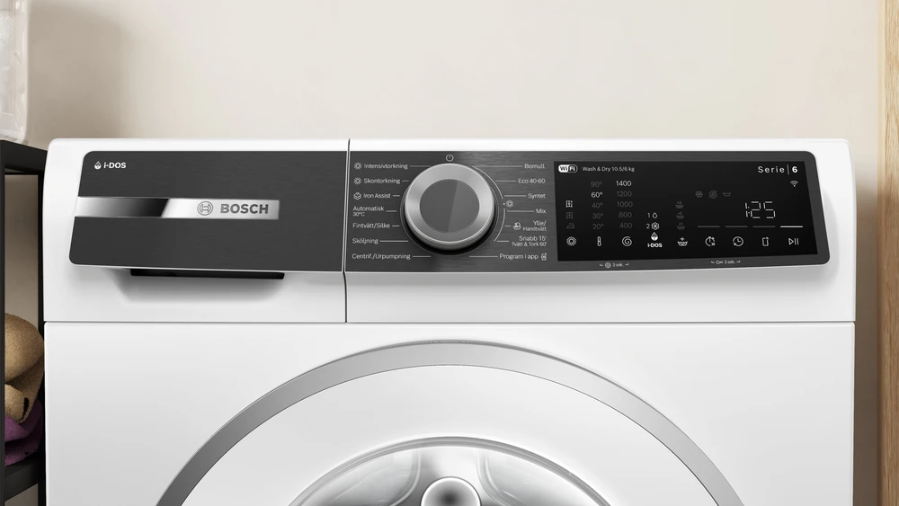 Bosch WNG254AKSN Serija 6, Skalbyklė-džiovyklė, 10.5kg /6kg, maks. 1400 aps./min.