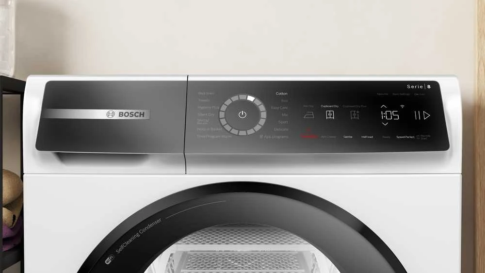 Bosch WQB246DLSN Serija 8, Džiovyklė su šilumos siurbliu, 9kg