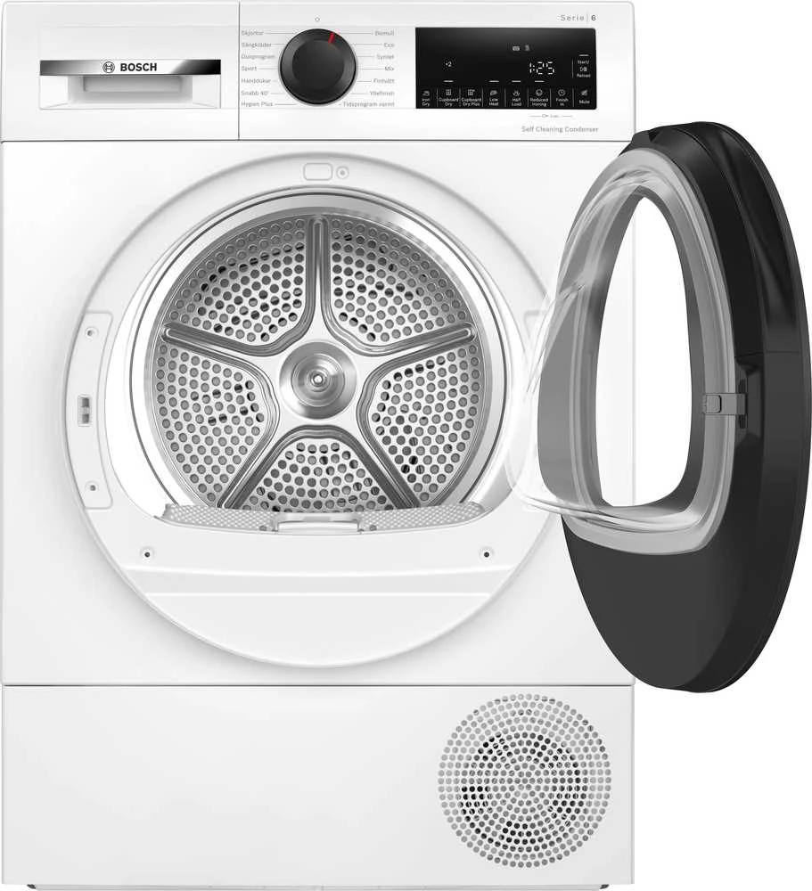 Džiovyklė Bosch Serija 6 WQG245D9SN, su šilumos siurbliu, 9 kg