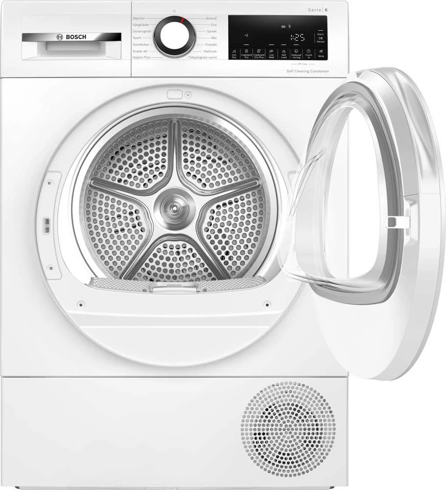Bosch WQG245DLSN Serija 6, Džiovyklė su šilumos siurbliu, 9kg