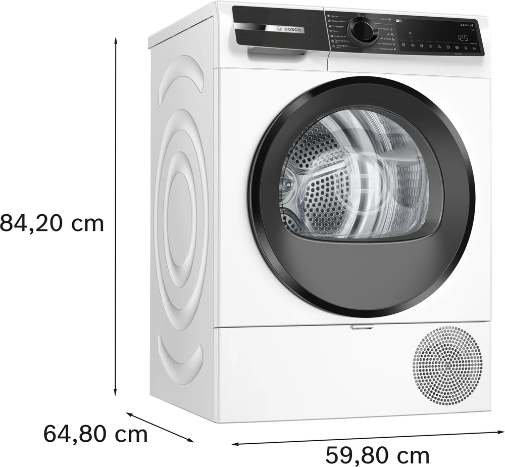 Bosch WQK2420ESN Serija 6, Džiovyklė su šilumos siurbliu, 9kg