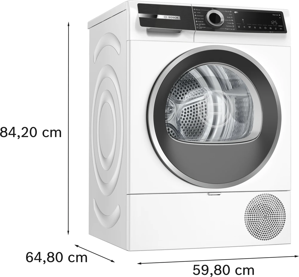 Bosch WQK2420LSN Serija 6, Džiovyklė su šilumos siurbliu, 9kg