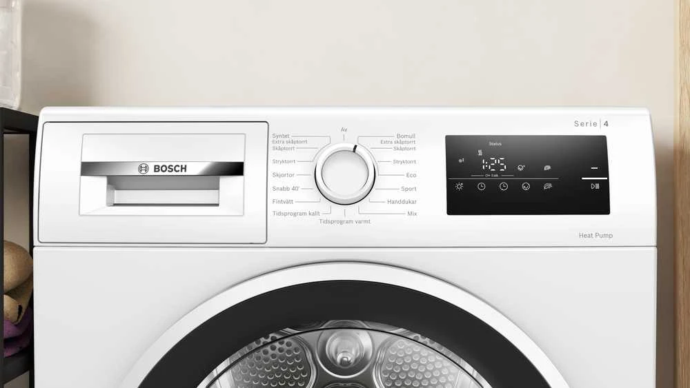 Bosch WTH85V0ISN Serija 4, Džiovyklė su šilumos siurbliu, 8kg