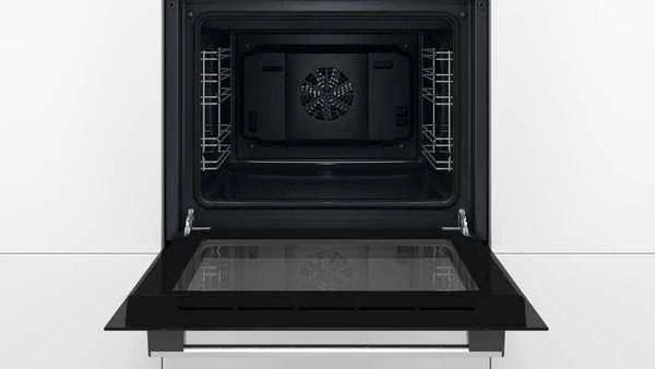 Orkaitė Bosch | Oven | HBF010BR1S | 66 L | A | Multifunctional | Manual | Knobs | Height 59.5 cm | Plotis 59.4 cm | Nerūdijantis plienas