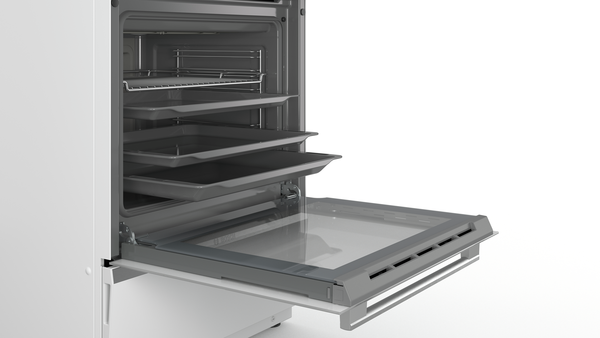 Bosch HLT59E020U Serija 6, Laisvai statoma indukcinė viryklė, Balta
