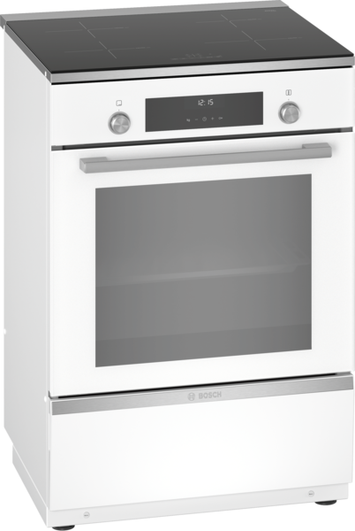 Bosch HLT59E020U Serija 6, Laisvai statoma indukcinė viryklė, Balta