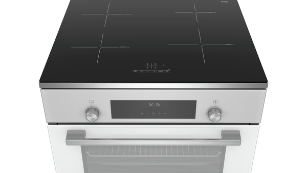 Bosch HLT59E020U Serija 6, Laisvai statoma indukcinė viryklė, Balta