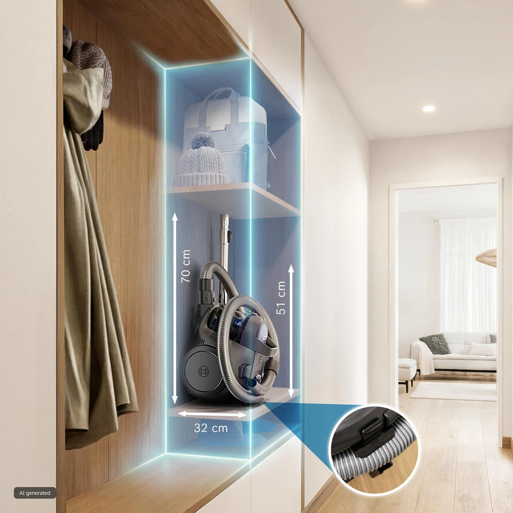Bosch BGS05BA2TH Serija 2, Dulkių siurblys be maišelio, Juoda