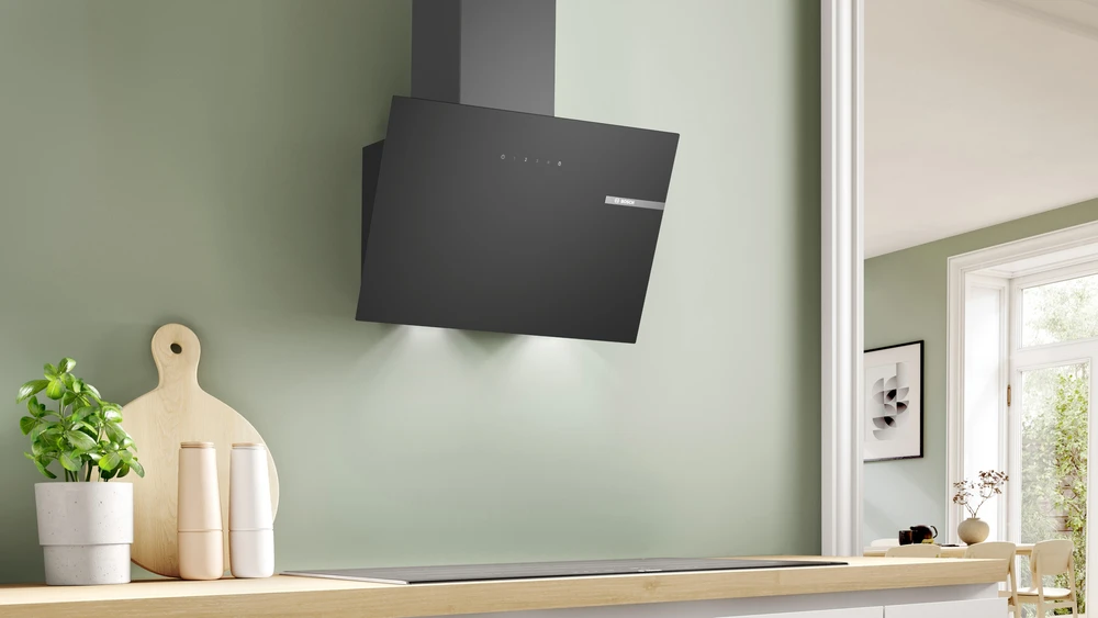 Bosch Serija 2 Prie sienos montuojamas gartraukis 60 cm, juodos spalvos (DWK65DK60)