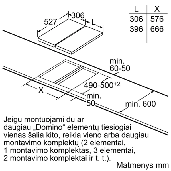 Siemens BOSCH HEZ394301 Montavimo rėmelis