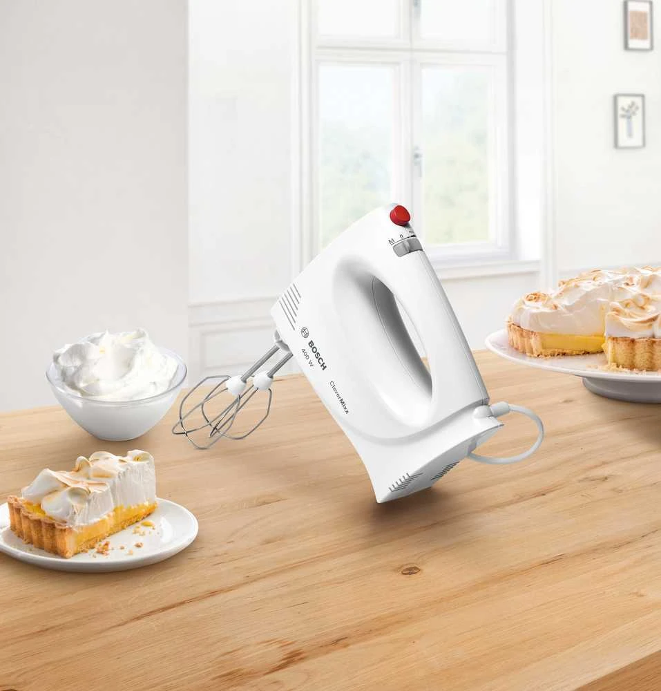 Plakiklis Bosch MFQ3425NE Rankinis maišytuvas, CleverMixx, 400 W, Baltas, Raudonas