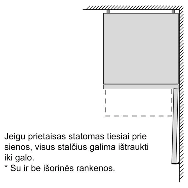 Šaldytuvas Bosch KGN392WDF 4 serija, Baltos spalvos