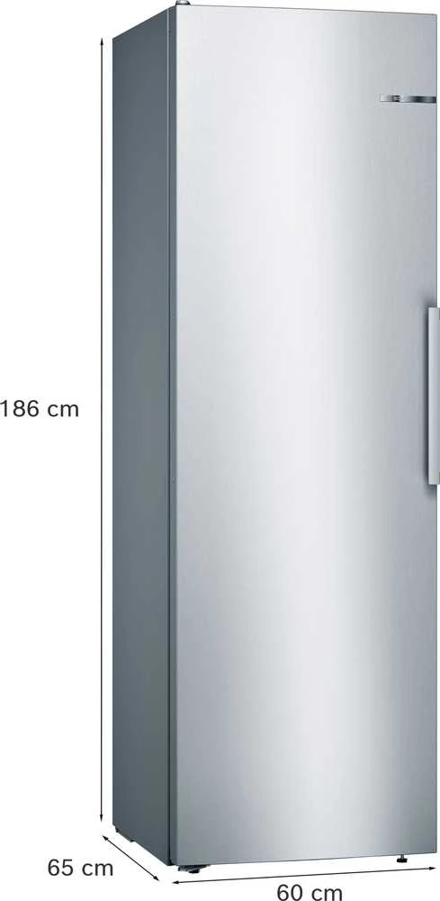 Šaldytuvas Bosch KSV36CIDP 4 serija, Nerūdijančio plieno (atsparus pirštų antspaudams)