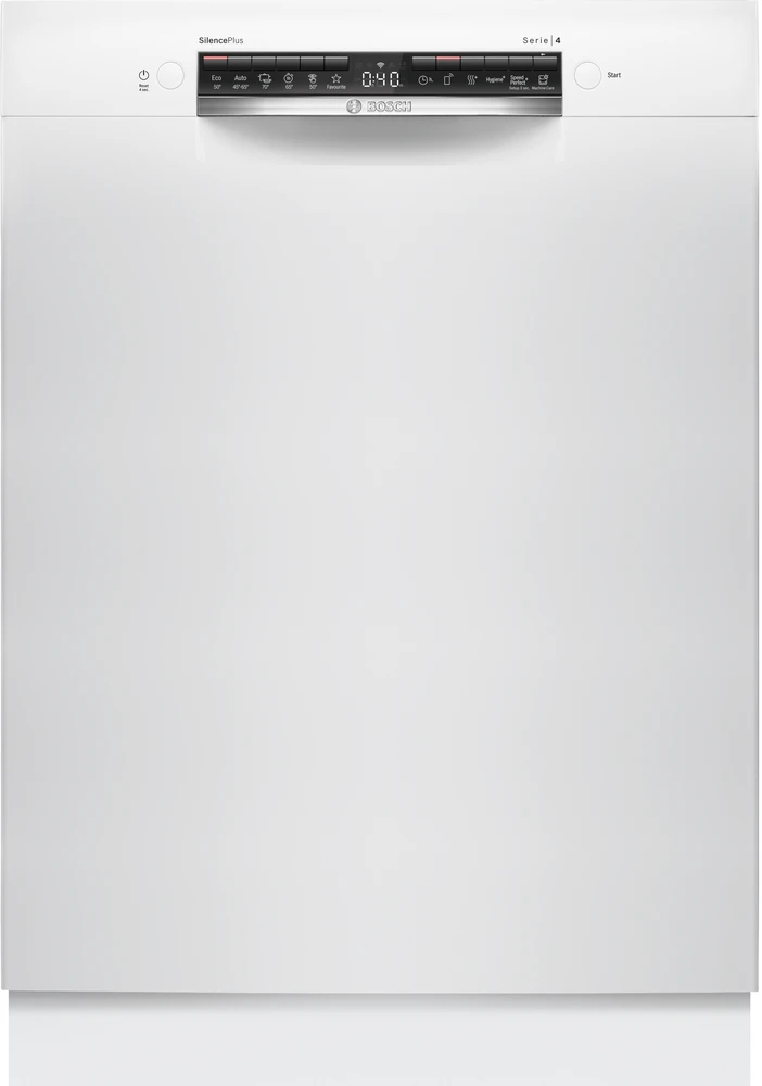 Bosch SMU4HMW02S Serija 4, Indaplovė, montuojama iš apačios, 60 cm, Balta