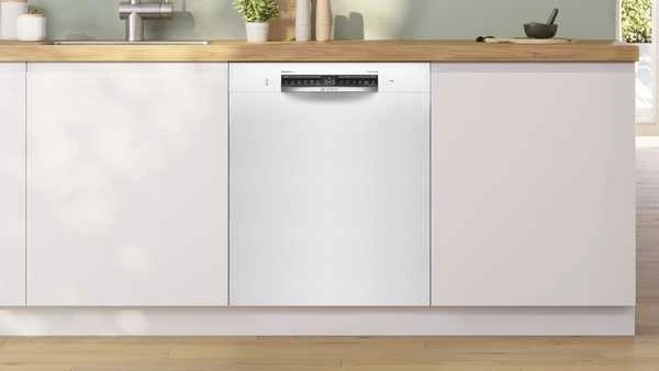 Bosch SMU4HMW01S Serija 4, Indaplovė, montuojama iš apačios, 60 cm, Balta