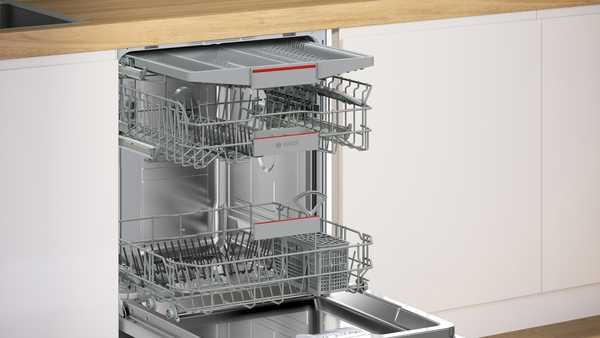 Bosch SMV4HMX02S Serija 4, Visiškai integruota indaplovė, 60 cm