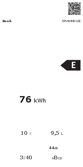 Indaplovė BOSCH SPV4HMX10E