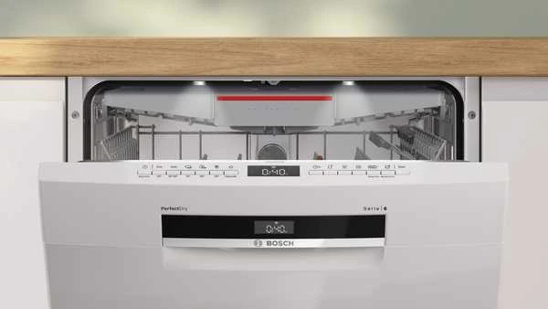 Bosch SMU6ZCW71S Serija 6, Indaplovė, montuojama iš apačios, 60 cm, Balta